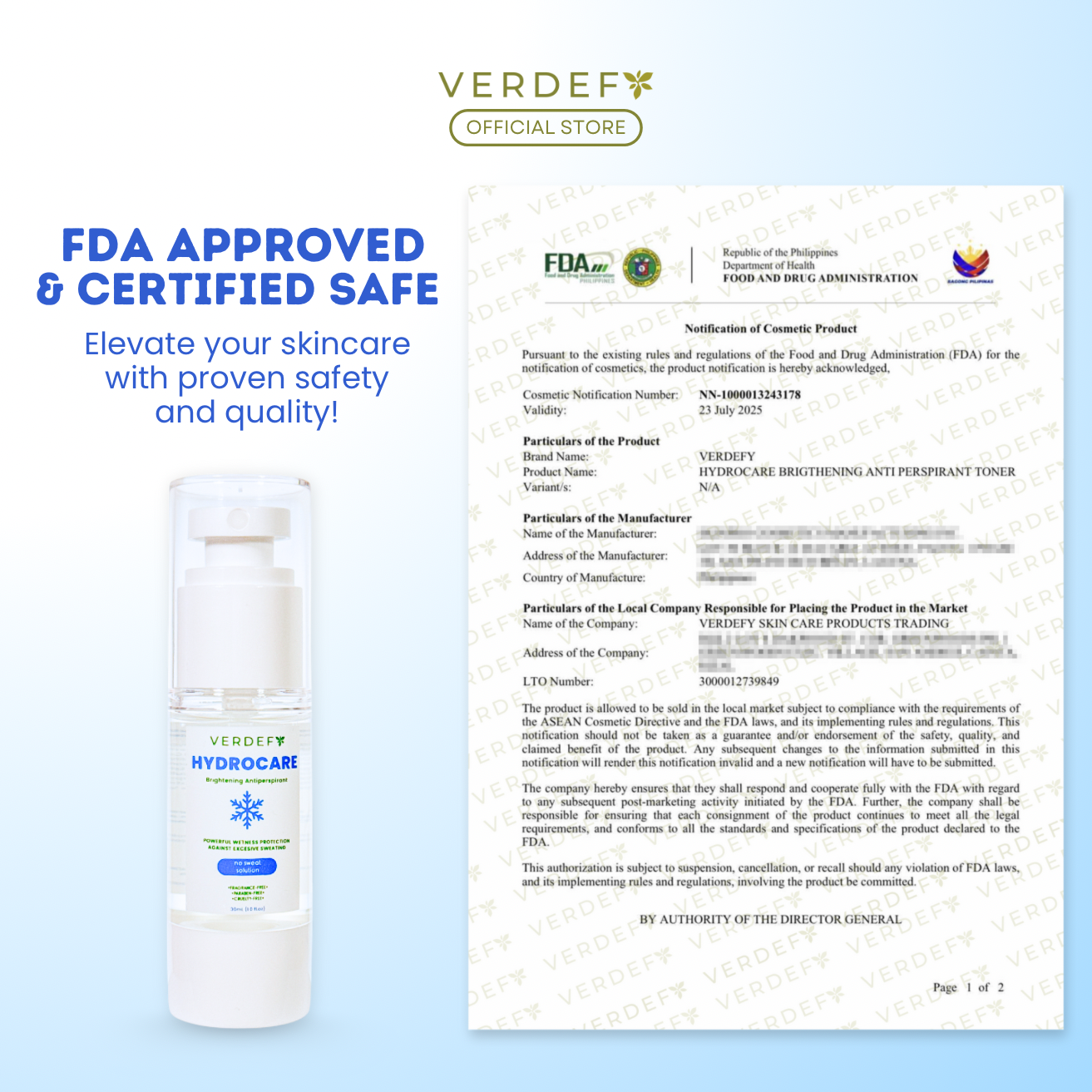 VERDEFY HYDROCARE SOLUTION