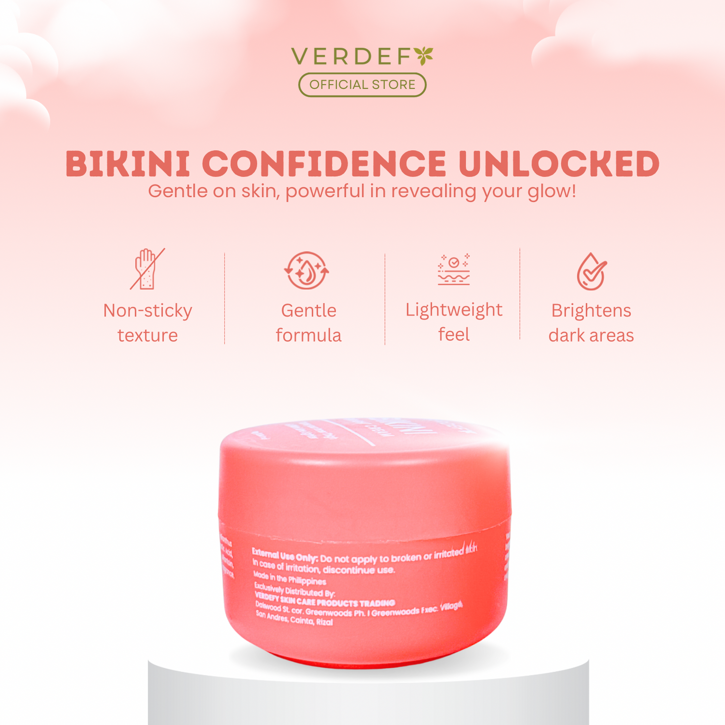 VERDEFY BIKINI BRIGHT CREAM