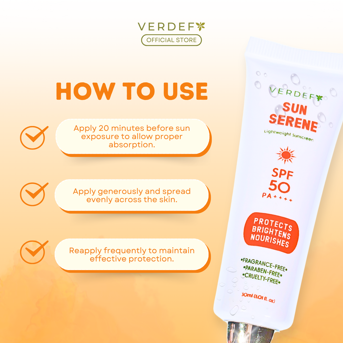 VERDEFY SUN SERENE LIGHTWEIGHT SUNSCREEN