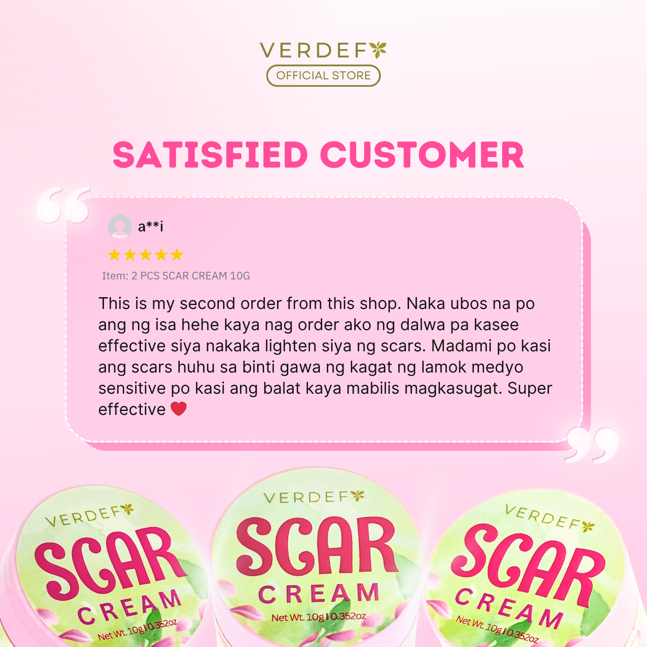 VERDEFY SCAR CREAM 10G