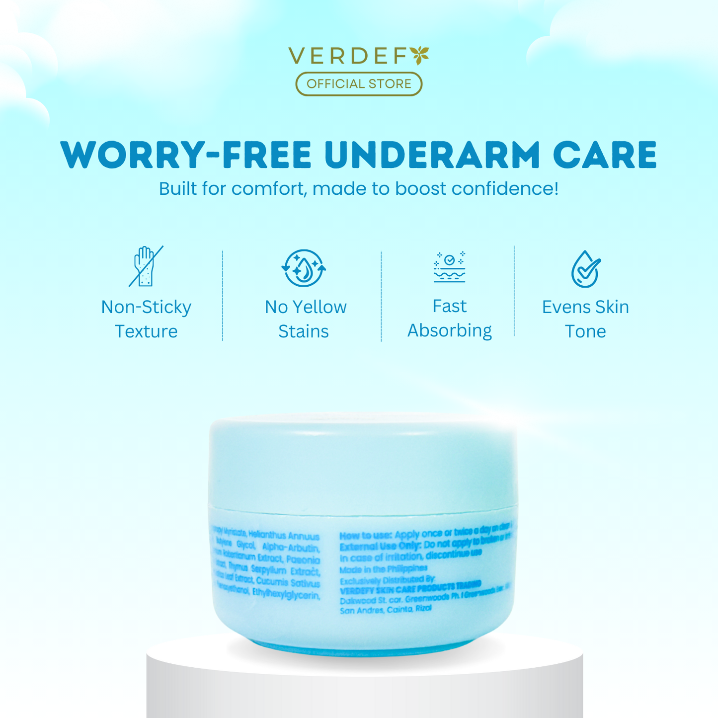VERDEFY UNDERARM WHITENING CREAM