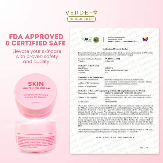 VERDEFY SKIN LIGHTENING CREAM