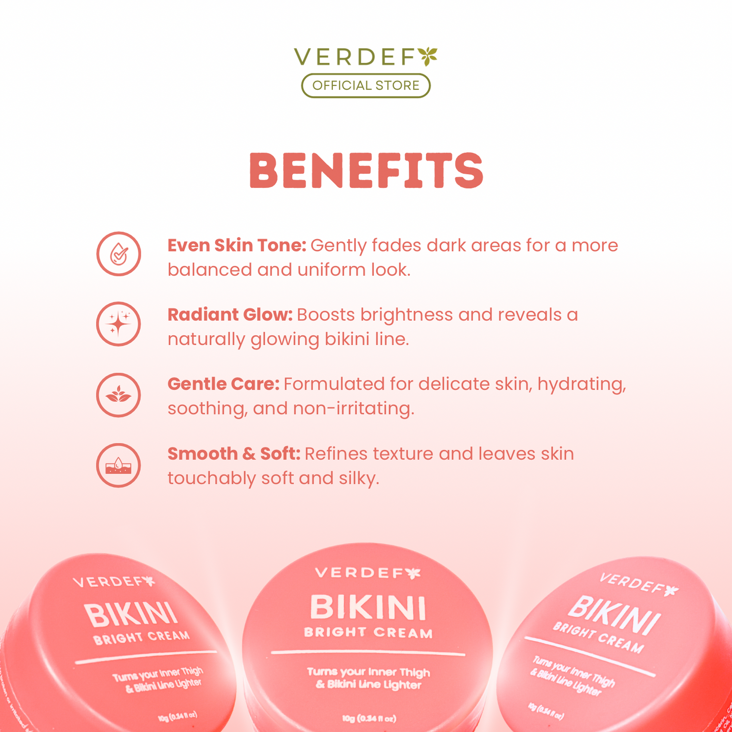 VERDEFY BIKINI BRIGHT CREAM