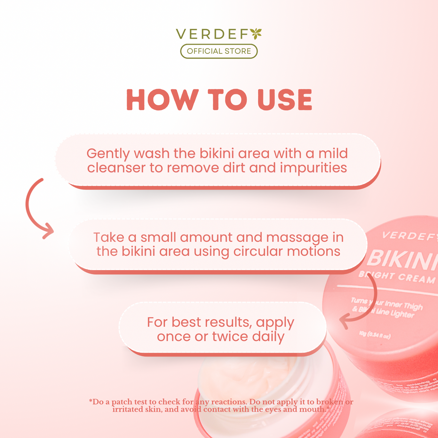 VERDEFY BIKINI BRIGHT CREAM