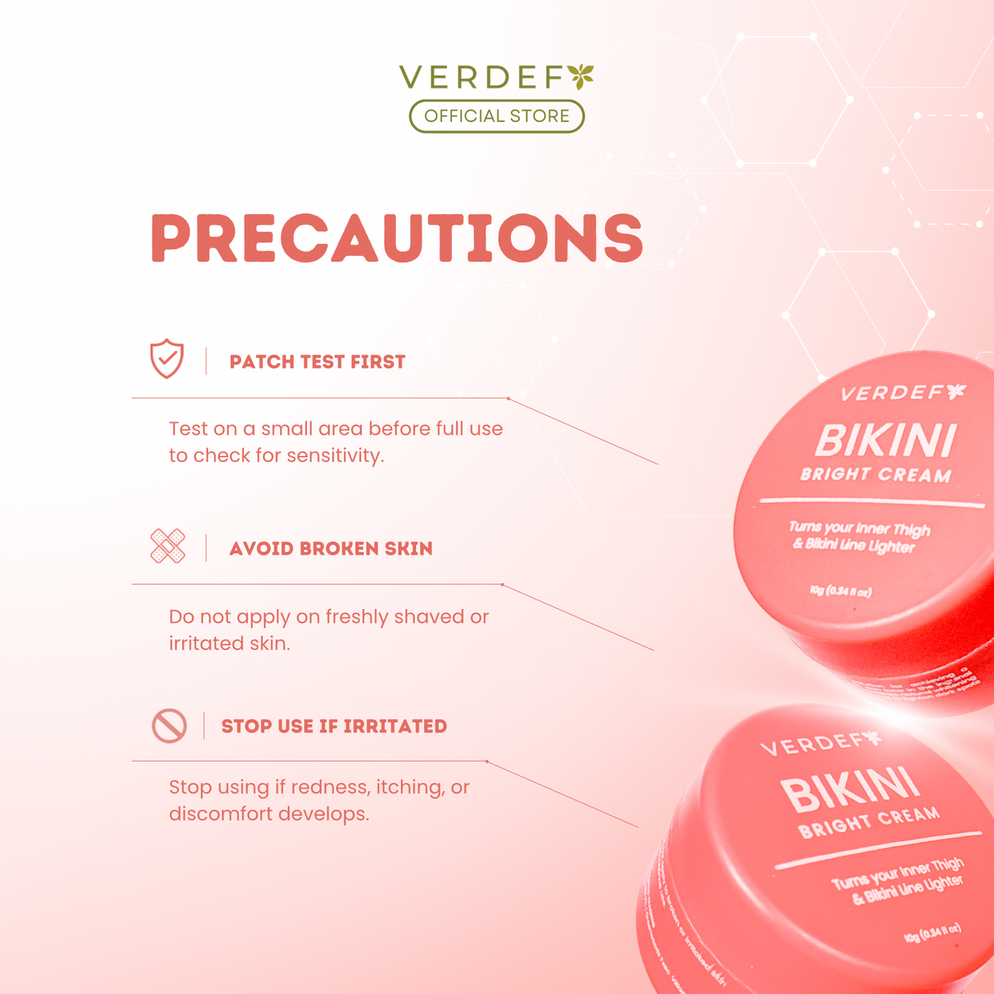 VERDEFY BIKINI BRIGHT CREAM