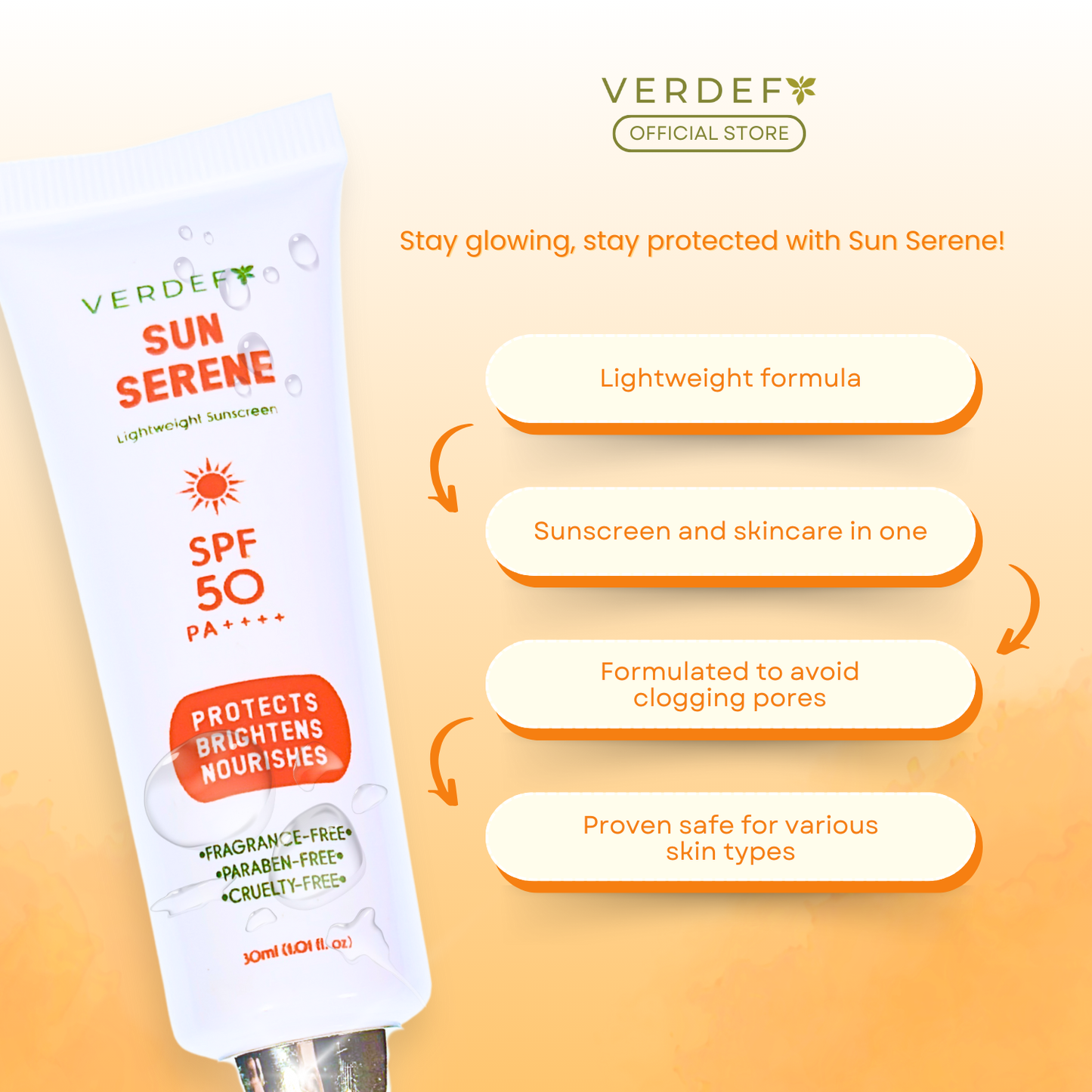 VERDEFY SUN SERENE LIGHTWEIGHT SUNSCREEN