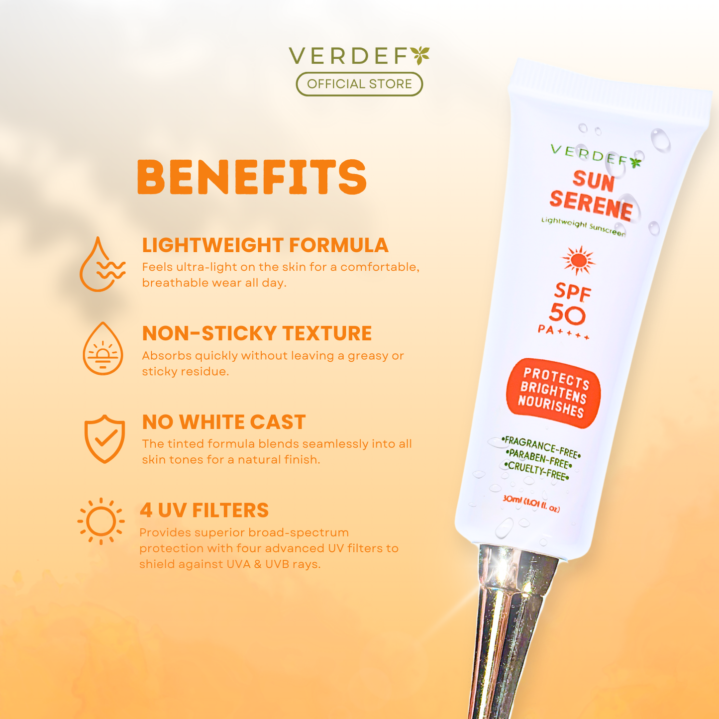 VERDEFY SUN SERENE LIGHTWEIGHT SUNSCREEN