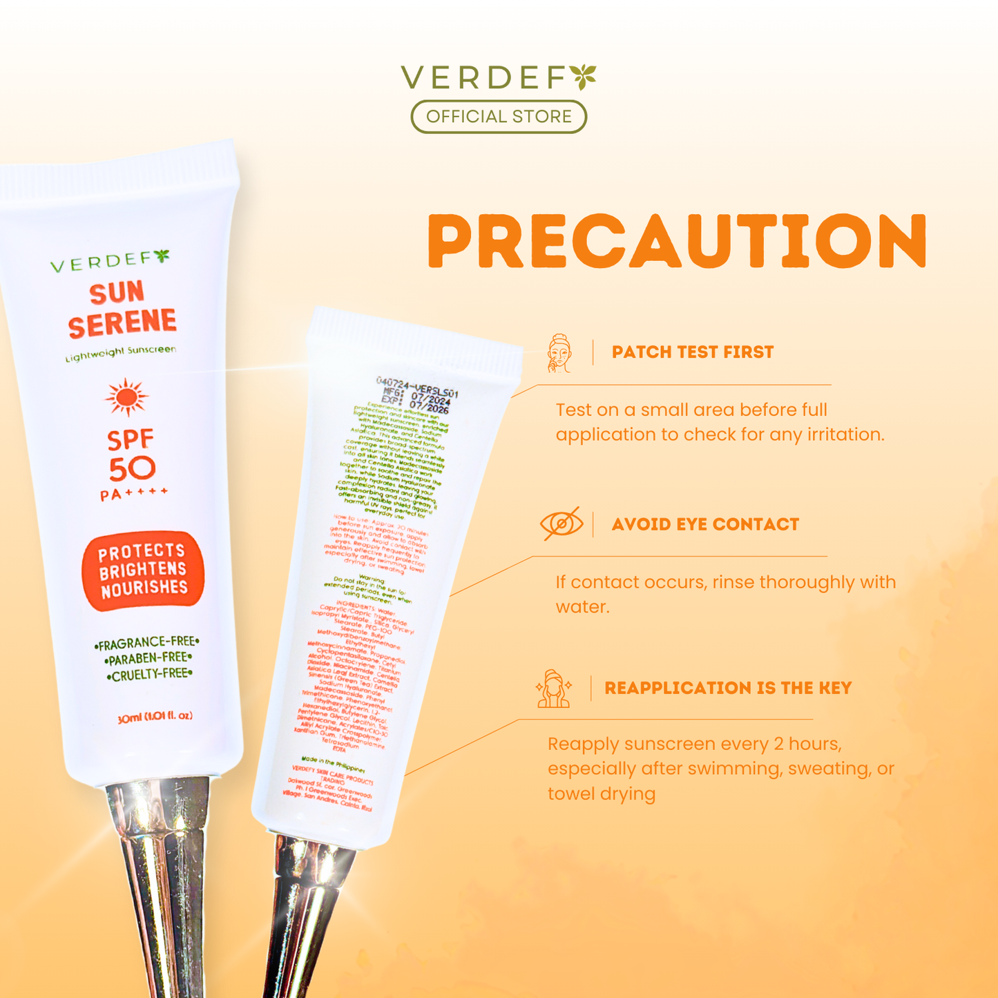 VERDEFY SUN SERENE LIGHTWEIGHT SUNSCREEN