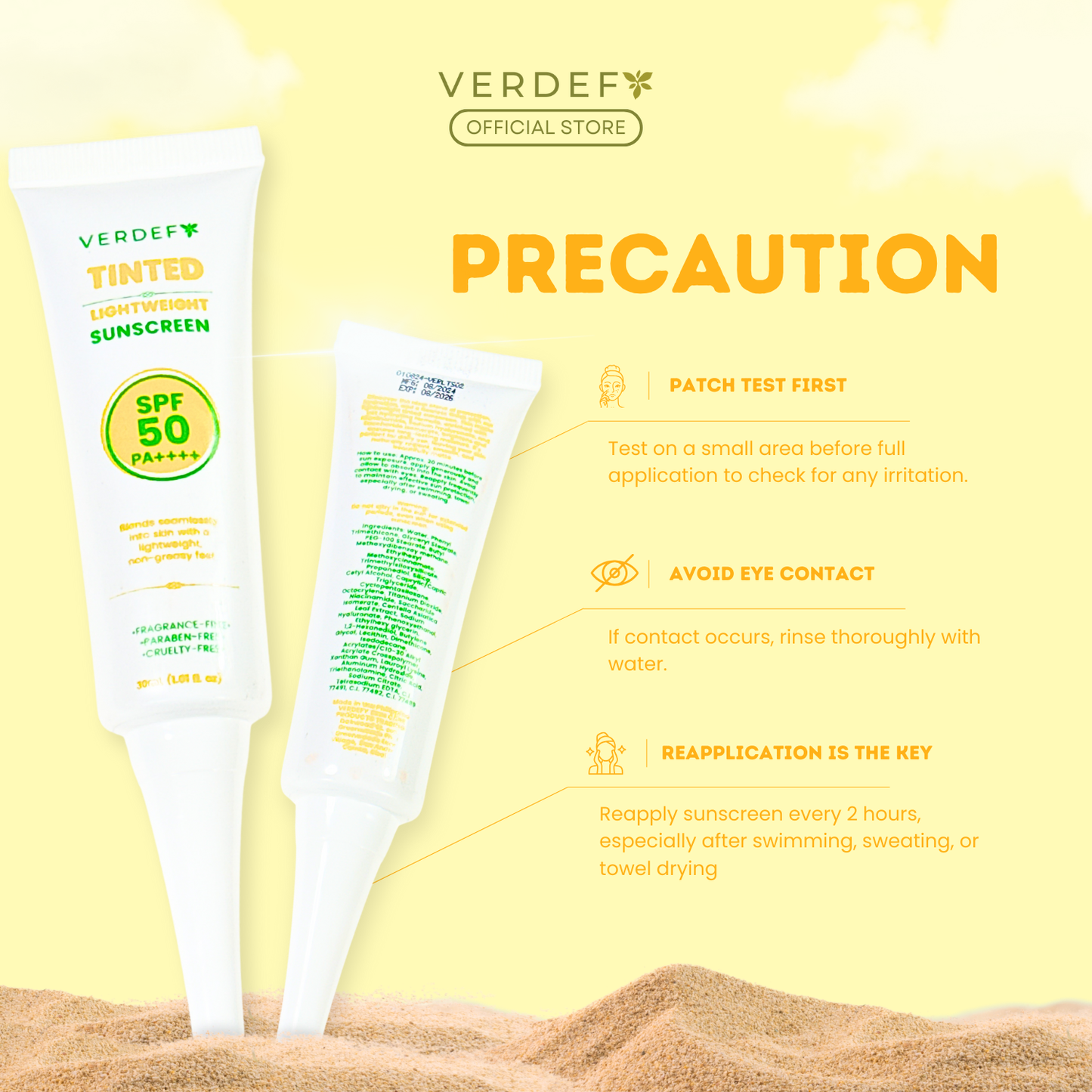 VERDEFY TINTED LIGHTWEIGHT SUNSCREEN