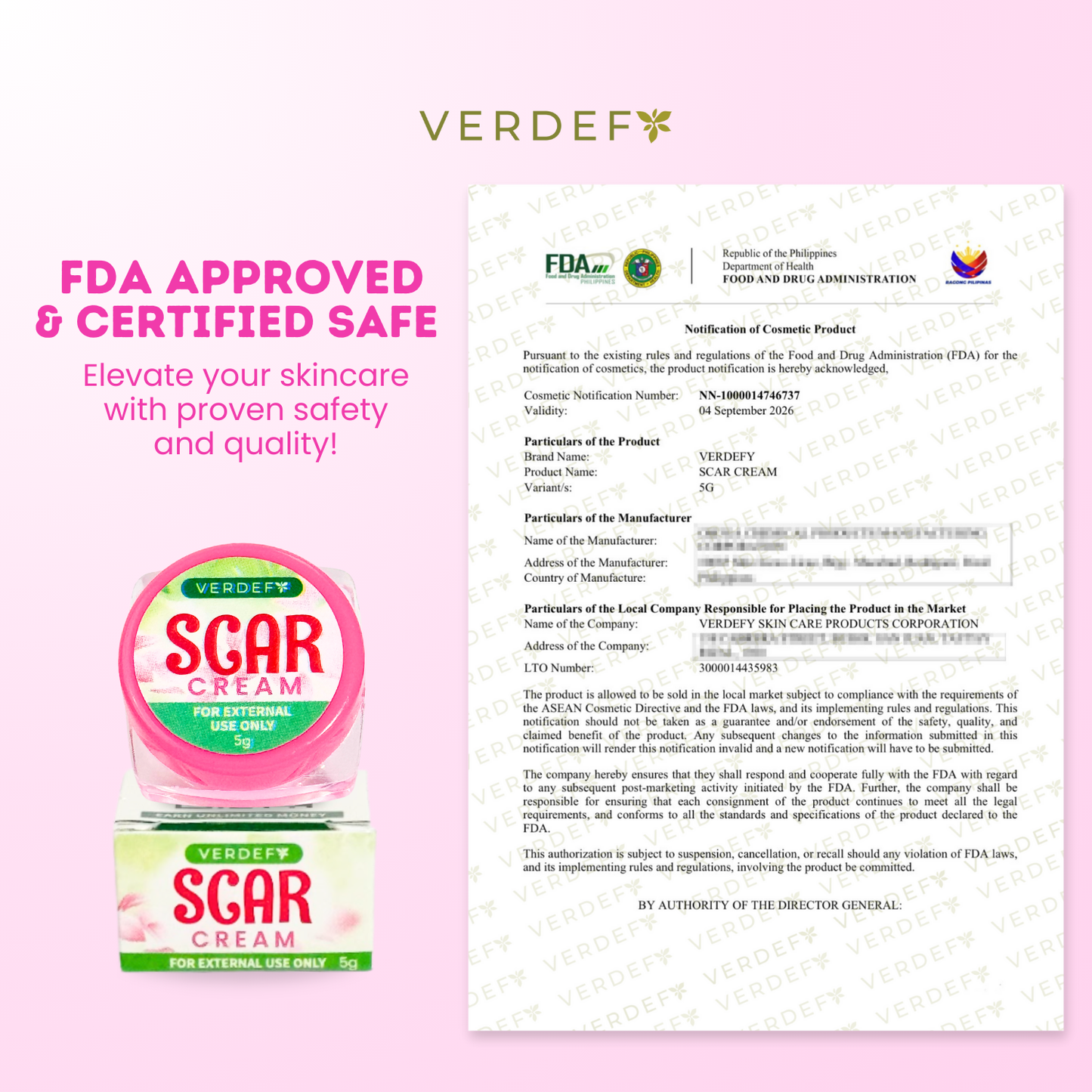 VERDEFY SCAR CREAM 5G