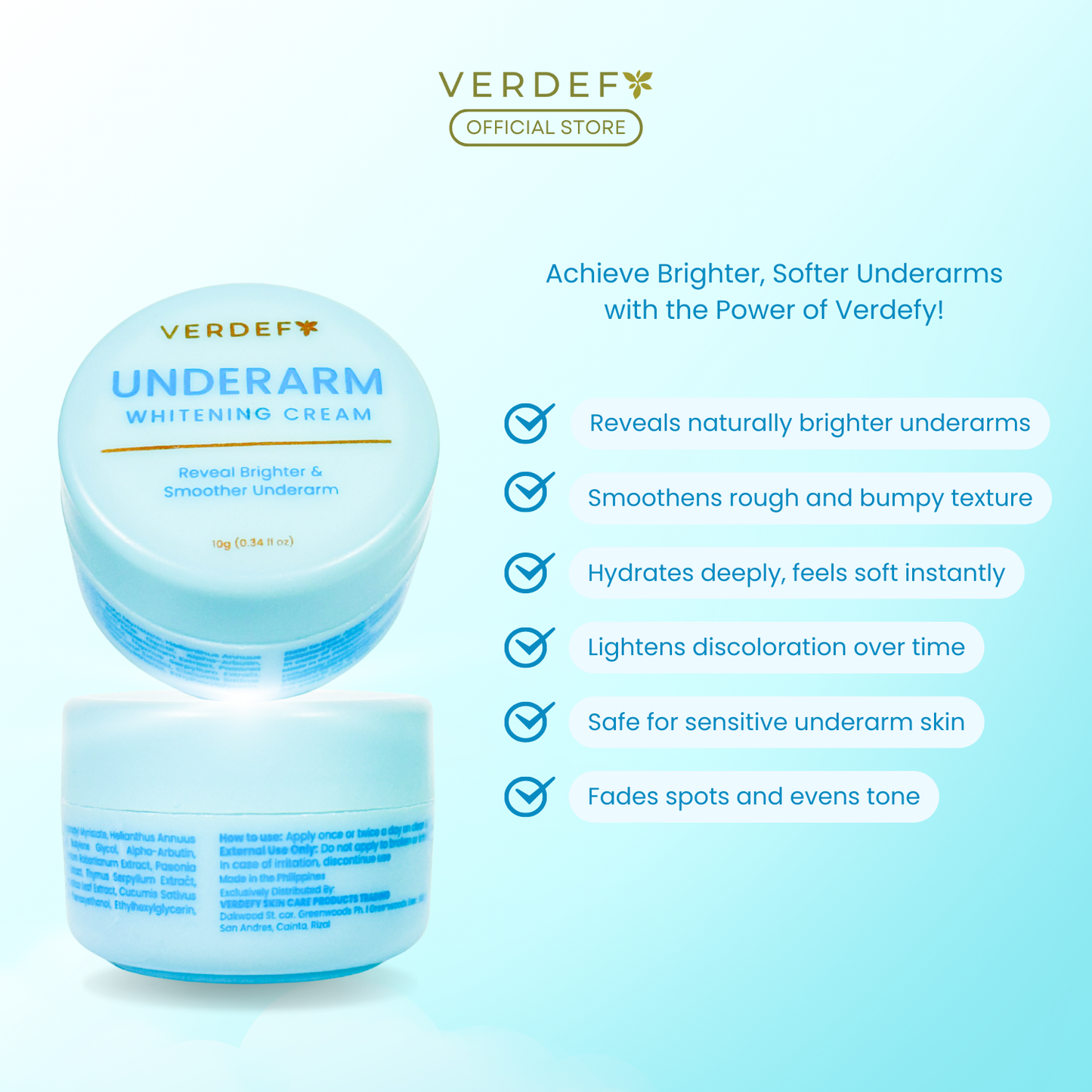 VERDEFY UNDERARM WHITENING CREAM