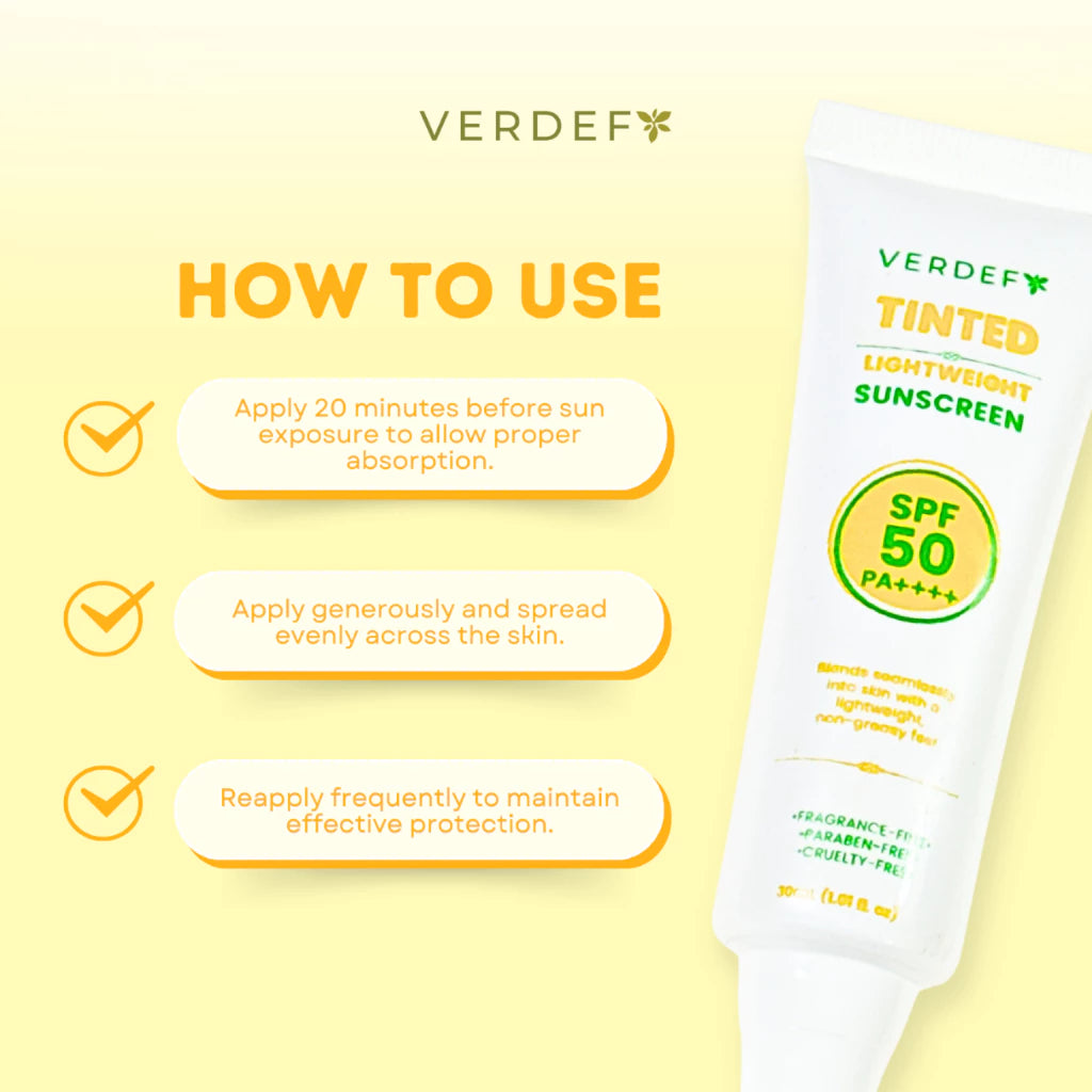 VERDEFY TINTED LIGHTWEIGHT SUNSCREEN