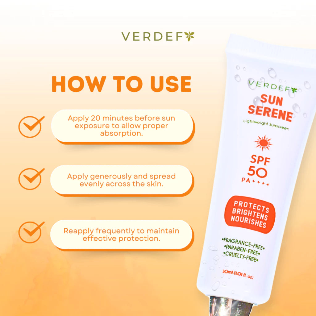 VERDEFY SUN SERENE LIGHTWEIGHT SUNSCREEN